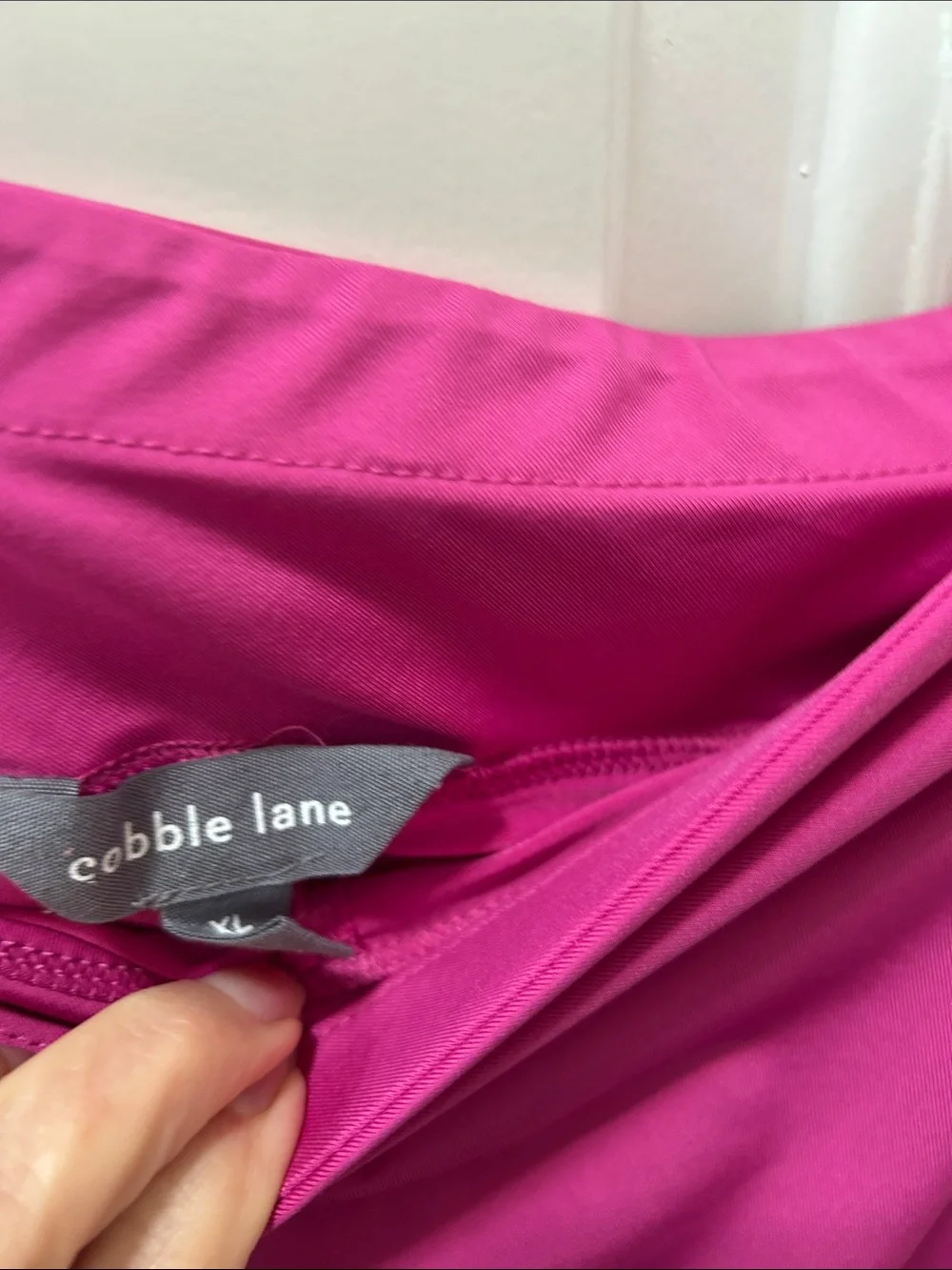 Women's Bright Magenta Mini Skirt with Layered Panels